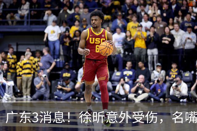 广东3消息！徐昕意外受伤，名嘴评杜锋不带训练，胡明轩新身份